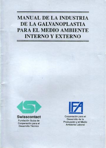 Manual de la industria de la galvanoplastia para el medio ambiente interno